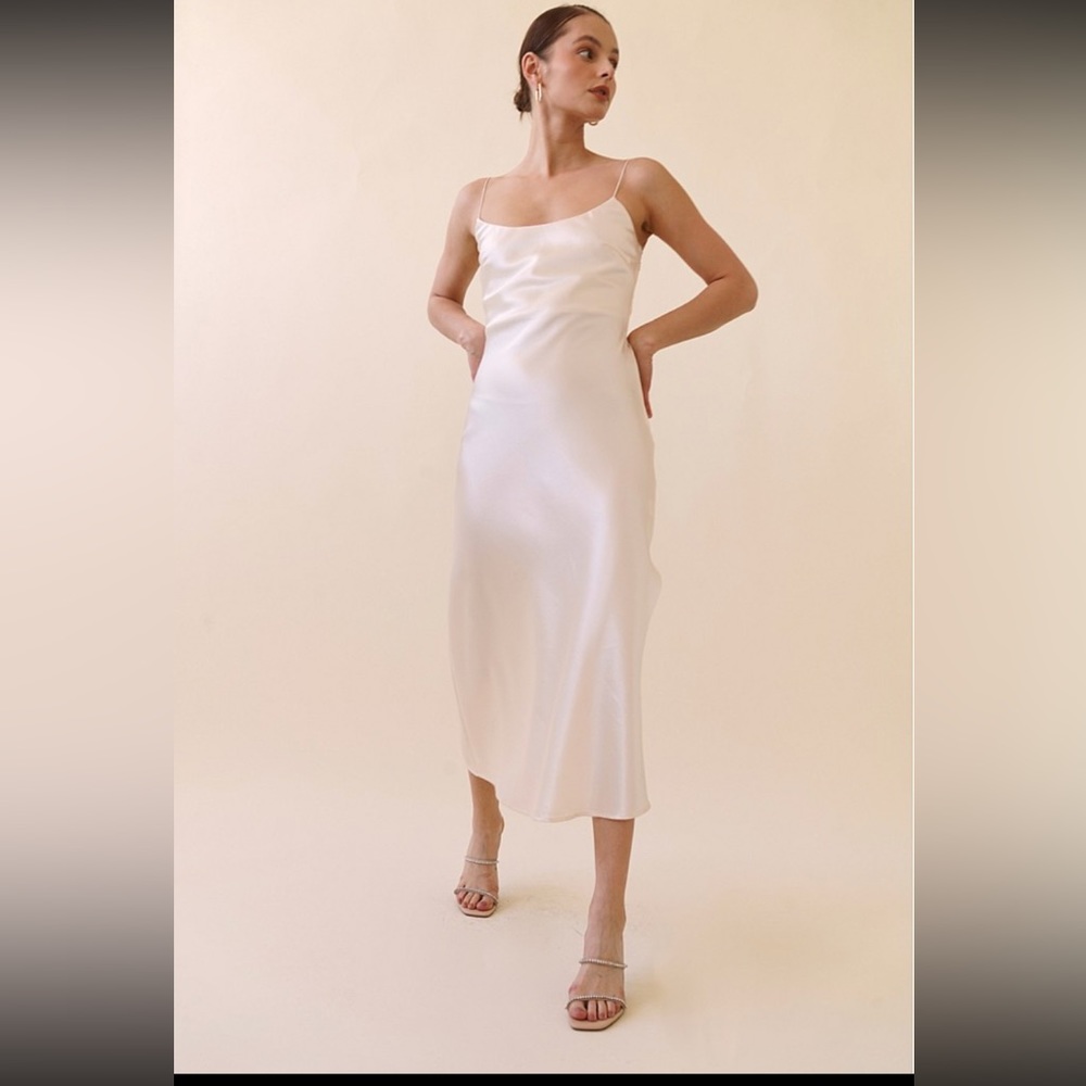 NWT Beige Botany Champagne Midi Dress